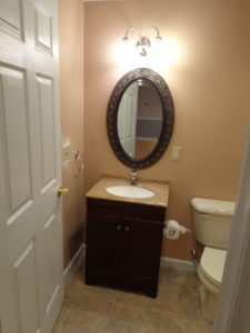 Included in a finished basement project we added this bathroom on a home in Plumstedville, PA.