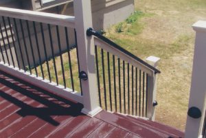 Added a Trex Select "Saddle" rail with graspable secondary railing constructed on a home in Plumsteadville, PA.