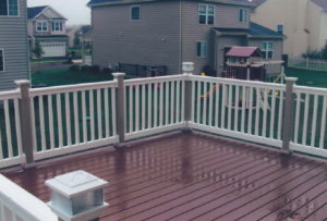 We added these solar post cap lighting fixtures on a deck we built in Perkasie, PA.