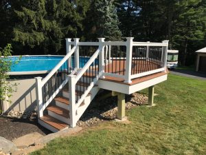 Composite Pool Deck - Trex Transcends pool deck - simple but elegant in Coopersburg, PA.