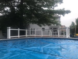 Composite Pool Deck - Trex Transcends "Havana Gold" in Quakertown, PA.