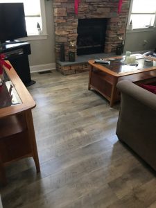 Pergo laminate flooring was installed in a living room in Hacock, PA.