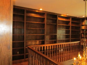 This is a custom library and handrails built for a home in Revere, PA