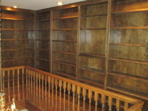 This custom library with adjustable shelves was installed in a home in Revere, PA.