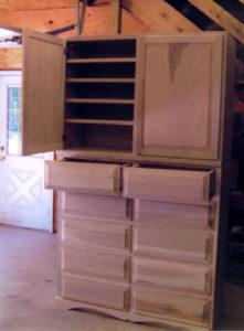 This unfinished custom dresser will be installed in a home in Allentown, PA.