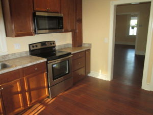 Kitchen Job - Maple cabinets with Formica counter top with hardwood flooring in Perkasie, PA.
