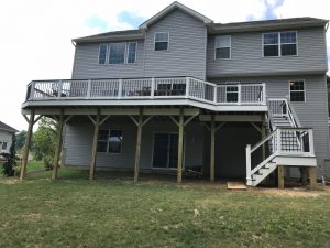 Two story Trex Deck project built in Center Valley, PA.