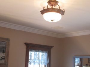 Crown molding in a home in Quakertown, PA.