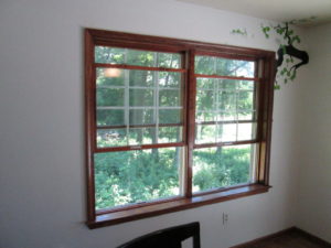 A project installing Pella windows and staining them in a home in Spinnertown, PA.