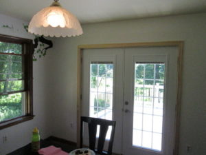In Spinnerstown, PA we installed a Peach Tree French Door, trimmed and painted it.