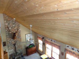 A vaulted cedar ceiling for a client in Upper Black Eddy, PA.