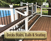 More Deck Railing, Stairways, and Seating Options