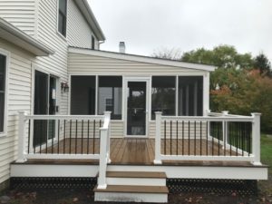 Deck with screen room addition in Quakertown